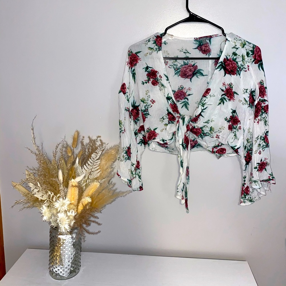 Crop top, Size M, Floral, Charlotte Russe